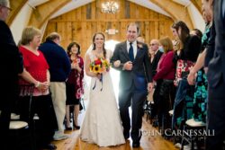 Wedding PHotography Indoor ceremony at a small chapel structure on the Wolf Oak Acres property in Oneida NY