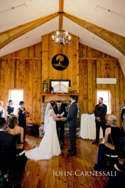 Wedding PHotography ceremony portrait at the chapel space at Wolf Oak Acres in Oneida NY