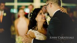 First dance on the reception dance floor at Bayshore Grove in Oswego NY