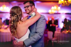 Bride and groom first dance at the Belhurst Castle wedding reception in Geneva NY, Finger Lakes wedding photos