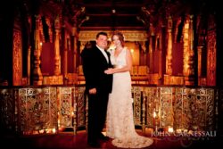 Landmark Theatre Syracuse interior photographed for elegant wedding photography with dramatic architecture.