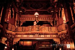 Landmark Theatre Syracuse interior photographed as an elegant wedding venue with dramatic architecture.