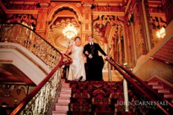 Landmark Theatre Syracuse interior with warm ambient light and historic theatre décor for weddings
