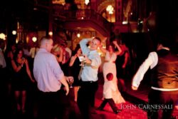 People dancing at a lively party.