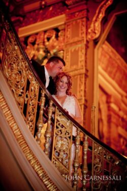 Landmark Theatre Syracuse interior with ornate décor photographed as an elegant wedding setting