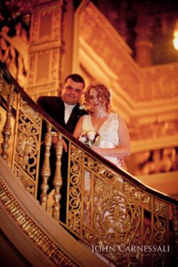 Landmark Theatre Syracuse interior photographed with cinematic perspective for wedding venue photos