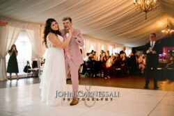 Father and daughter dance at wedding reception