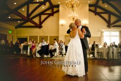 Bride and groom sharing their first dance