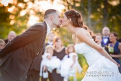 Orchard Valley Golf Club Couple kissing at their Orchard Valley Golf Club Wedding