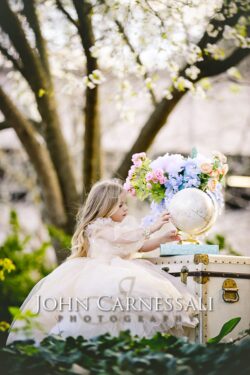 girl in wooded area of park