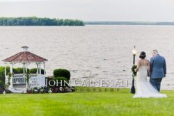 Gazebo near the waterfront at the wedding venue.