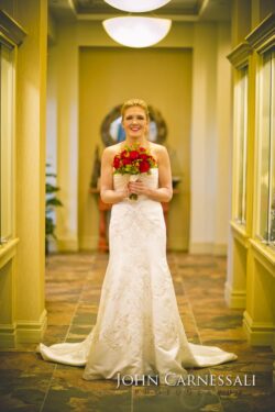 Bride in the Hotel Hallway