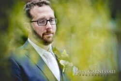 Groom crying during his wedding ceremony