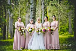 Wedding Party set in wooded setting in Auburn NY