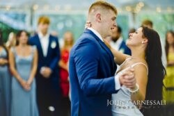 Bride laughing during the wedding celebration