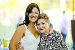 Bride posing with an older woman